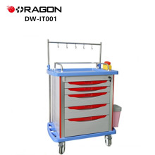 DW-IT001 infusion medicine trolley with drawers for medical equipments